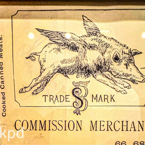 Vintage 1889 Boston Invoice Wall Art, Framed Antique Ephemera - Picture 6 of 9